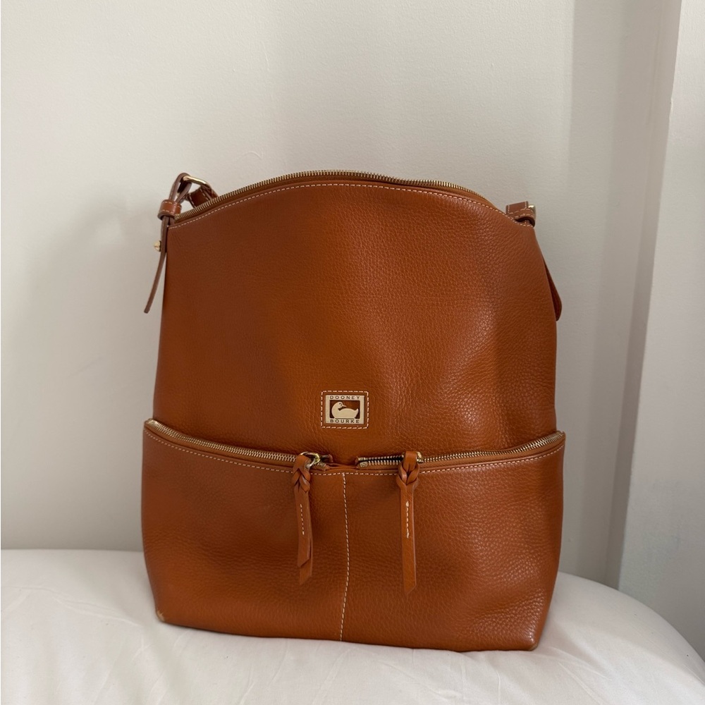 Vintage Dooney & Bourke Women's Large Tan Leather Bag
